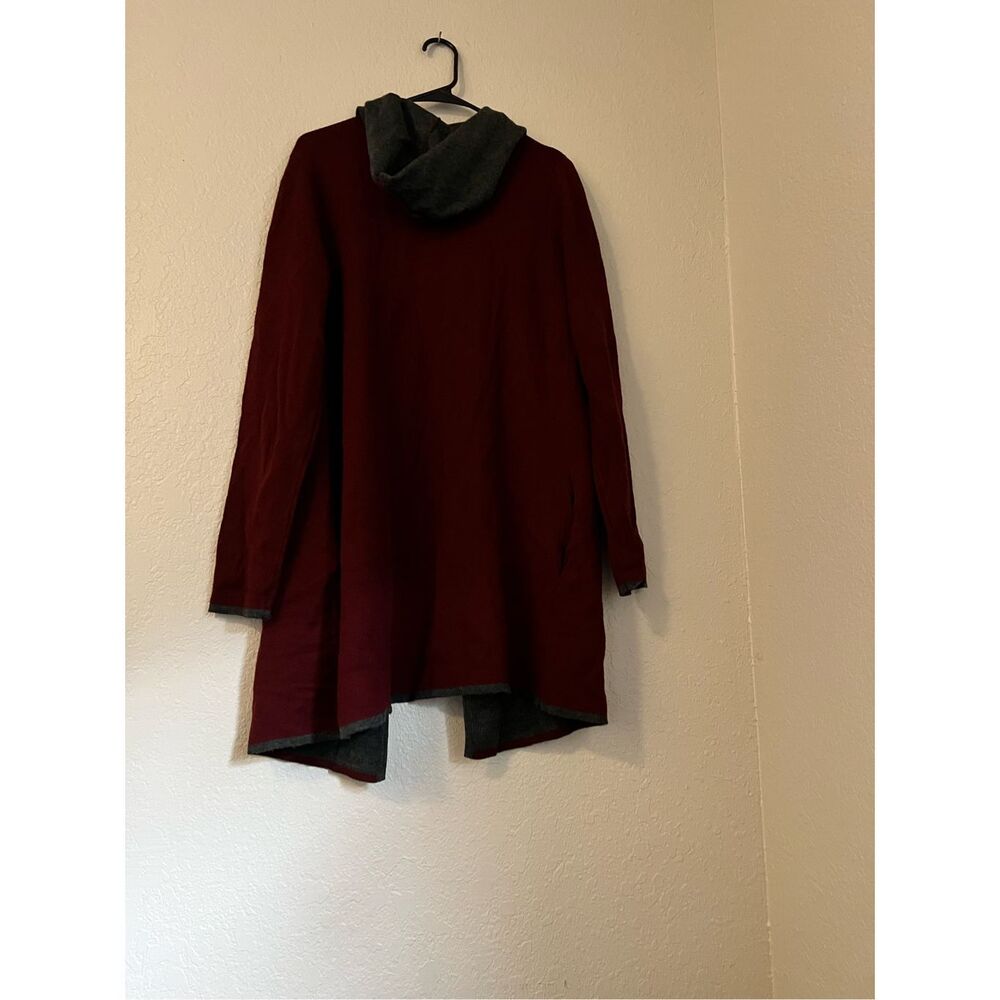 Bnci by black noir wool blend red hooded sweater M - Picture 6 of 6